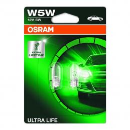 Лампа OSRAM 2825ULT W5W 12V габарит в фаре без цоколя, увелич. срок службы