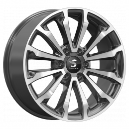 КиК КР006 (20_Pajero Sport) 8.5x20 PCD6x139.7 ET33 DIA 67.1  Diamond Black Gris