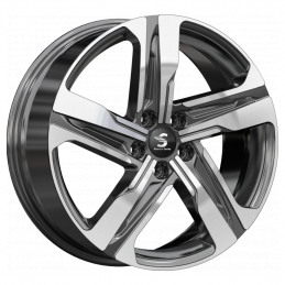 КиК КР004 (19_Sorento) 7.5x19 PCD5x114.3 ET49 Dia67.1 Diamond Black Gris